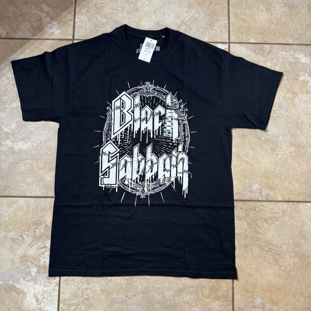 Black Sabbath Antique Frame Logo T-Shirt Size LARGE New With Tags